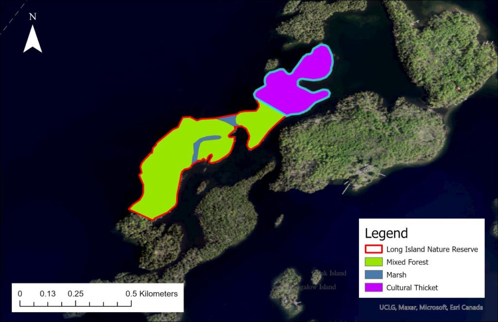 Plant Communities Map for Long Island Nature Reserve